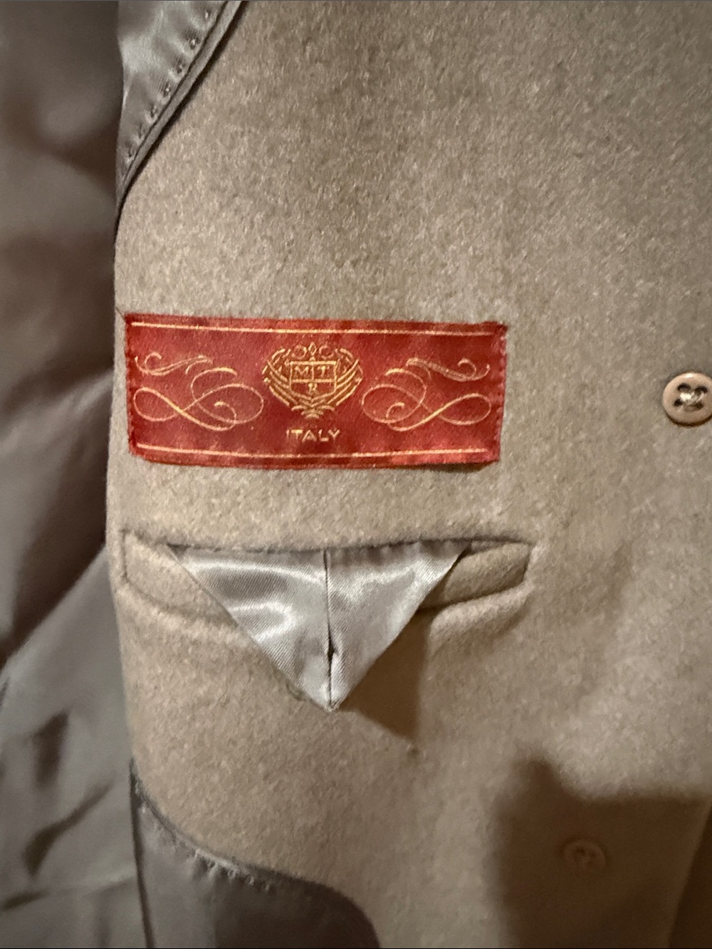 Wilfred Taupe Wool-Blend Shawl Collar Trench Coat - Picture 6 of 7